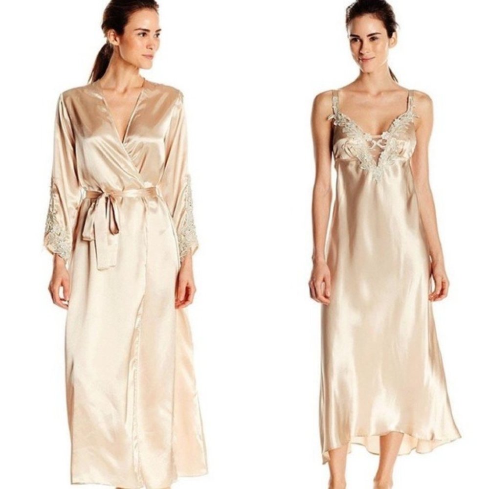 Flora by Flora Nikrooz Stella Satin Robe & Gown Set